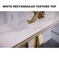 thumbnail image 5 of Unbranded Luxury Rectangular Sofa Console Table Modern Living Room Entryway Table with Mirrored Gold Geometric Base White, 5 of 5