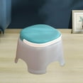 thumbnail image 3 of Abbracc Small Shower Stool Multipurpose Non-slip European Shower Stool Potty Stool Blue, 3 of 9