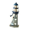 thumbnail image 4 of Faro de madera con temática de playa, adorno creativo para decoración del hogar, escultura de faro Velero, 4 of 9