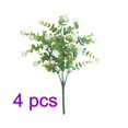 thumbnail image 1 of Ramo de flores de plástico oficina en casa decoración floral artificial boda fiesta jardín flor falsa, blanco 4 Piezas seitruly  HA6556-01B×4, 1 of 6
