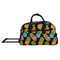 thumbnail image 2 of CalBags Floral Prints 21-Inch Carry-On Rolling Duffel Bag - Pineapple Black, 2 of 5