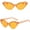 Orange Yellow, variant on Vat Eye Vintage Style Half Frame Women's Sunglasses Black Cateye Retro Female Sunglasses Small Glasses