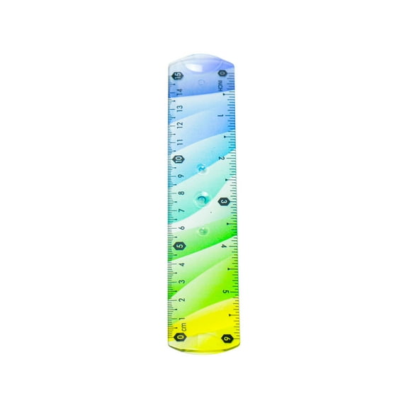 Eoozwa Flexible Soft Ruler 15cm Bendable Plastic for Drawing Measurement Curved Surfaces Safe Rounded Edges Colorful Office Use