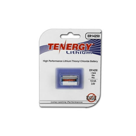 Card: Tenergy Primary Lithium Thionyl Chloride Battery 1/2 AA 3.6V 1200mAh (ER14250) (non