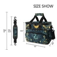 thumbnail image 3 of FORMRS Insulated Cooler Bag 24 Cans Capacity Soft Leakproof Lunch Box with Side Pockets, Green Dragon Flowers, 3 of 7