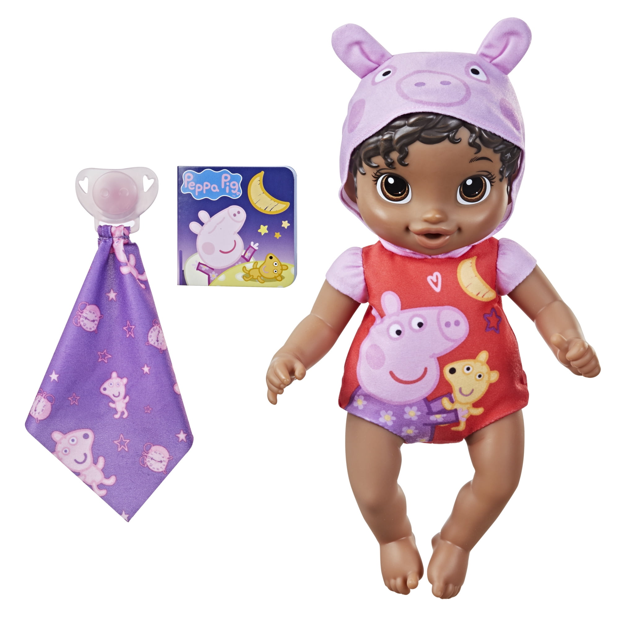 Baby Alive Goodnight Peppa Doll Peppa Pig Toy First Baby Doll Soft Body Black Hair Walmart Com