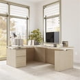thumbnail image 6 of Scranton & Co Wood 60W Standing L Desk with File Cabinet in Natural Elm, 6 of 8