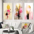 thumbnail image 1 of Designart "Vintage Pink Gold Circle Pastel Grace IV" Modern Geometric Framed Wall Art Set Of 3 - Gold Abstract Frame Gallery Set For Office Decor, 1 of 6