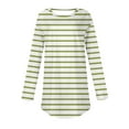 thumbnail image 5 of yillto Long Sleeve Shirt for Women Plus Size Round Neck Striped Tunic Tops Fall Trendy Casual Blouses, 5 of 5