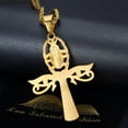 thumbnail image 5 of NEGS 18K Gold Plated Eye of Horus and Scarab Egyptian Ankh Pendant 24‘’ Chain Amulet Stainless Steel Necklace for Men Women, 5 of 7