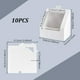 thumbnail image 2 of Caja de almacenamiento para sombreros blancos (10 unidades), cajas de regalo plegables de cartón con ventana de PVC transparente, contenedor de almacenamiento de 7,8" x 7,8" x 4,7"., 2 of 9