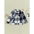 thumbnail image 2 of Arvbitana Kids Baby Boys Girls Casual Flannel Shirts Shacket Plaid Print Long Sleeve Lapel Button Jacket Toddler Casual Cardigan Spring Fall Outerwear 3T 4T 5T 6T 7T, 2 of 9