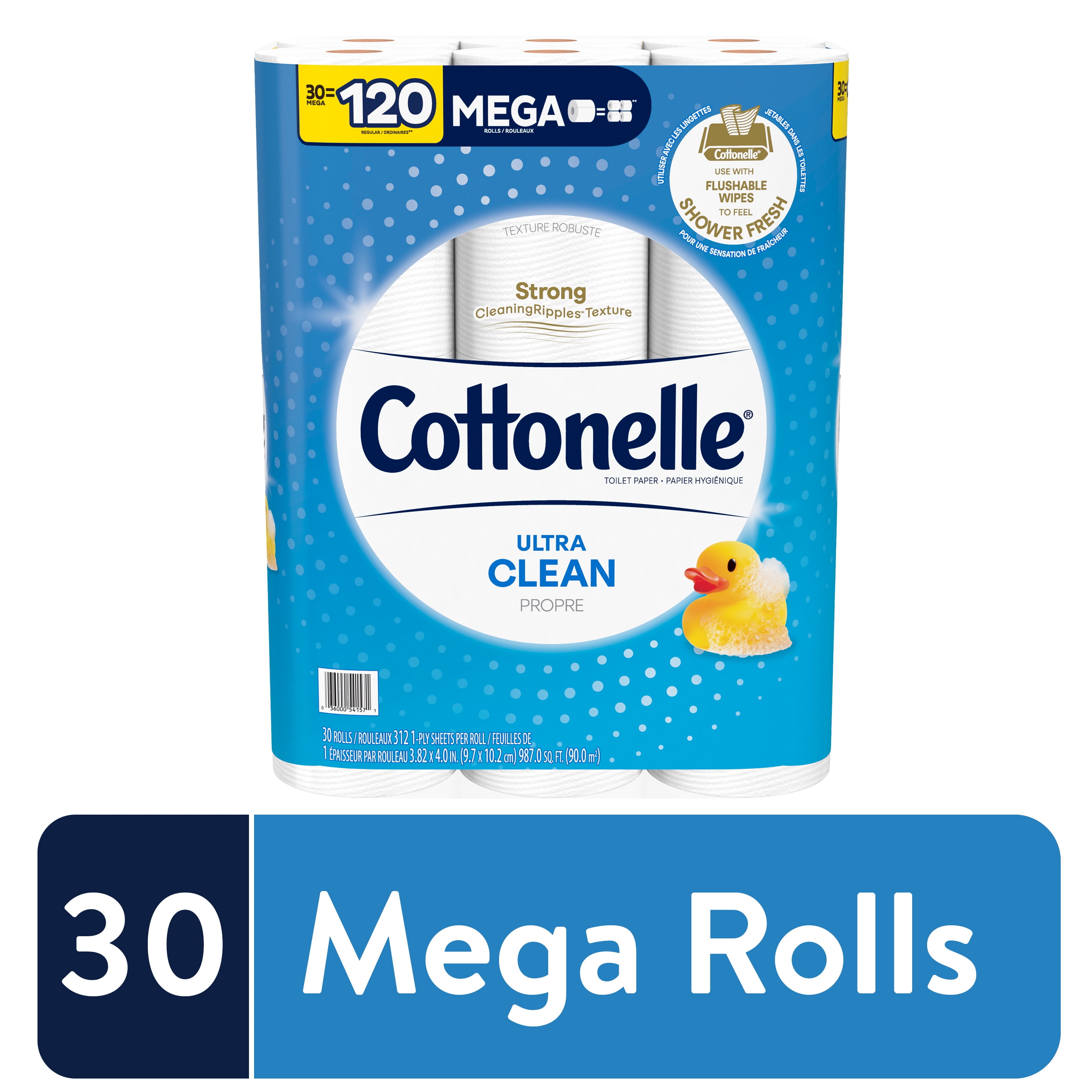 Buy Cottonelle Ultra Clean Toilet Paper, 30 Mega Rolls Online at Lowest