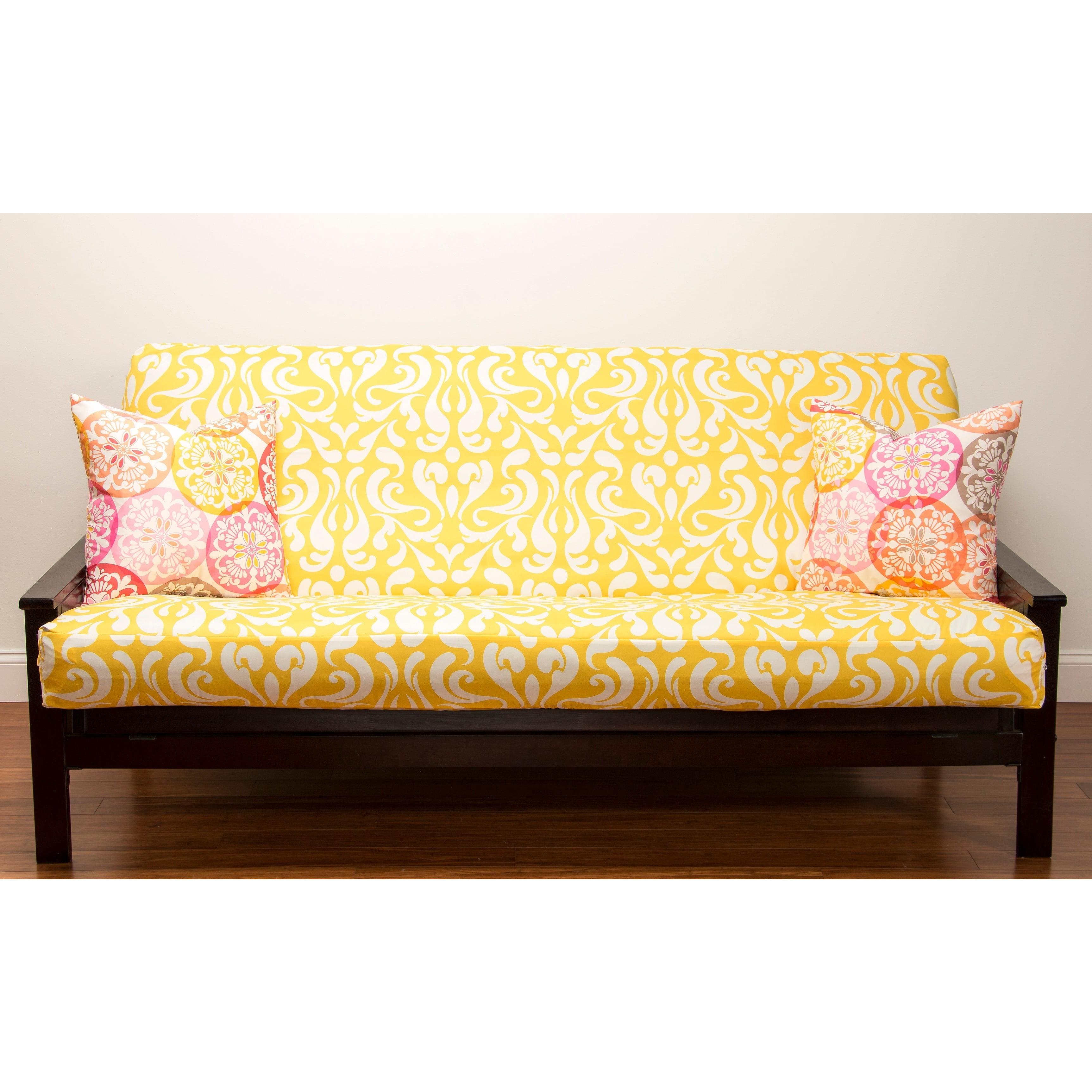 SIScovers Adele Yellow Futon Cover Queen 6" Depth