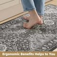 thumbnail image 6 of PABUBE Kitchen Mat 24"x87", Waterproof & Oil Proof Kitchen Rug, Persian Vintage Decor, 0.4" Thick Cushioned Anti Fatigue Kitchen Mat for Floor, Easy Clean, Non-Slip Kitchen Floor Mat, 6 of 9