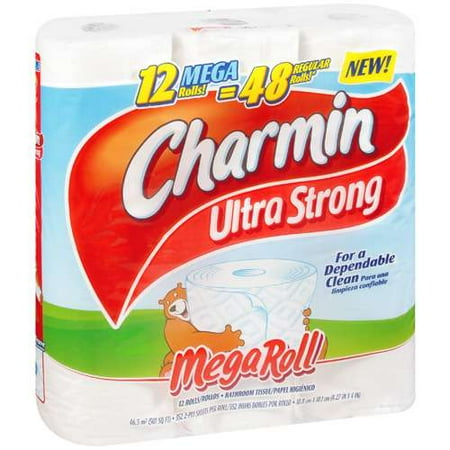 Charmin Ultra Strong Mega Roll Toilet Paper, 12 Roll Count