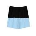 thumbnail image 4 of AJTQTH Girls Boys Kids Colorblocked Shorts Elastic Waist Short Pants Trunks with Pockets Summer Casual Comfy Clothes for Multi-Occasions Blue 9 Years, 4 of 4