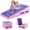 Purple+Pink, variant on 47'×24'×14' Incline Gymnastics Mat Folding Wedge for Kids Skill Training for Gymnastics, Home Gym Exercise Pink