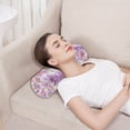 thumbnail image 5 of Cylindrical Pillow Decorative Neck Roll Pillow with Removable Washable Cover Roll Pillow for Knee Leg Neck Lavender and Pink Flowers, 5 of 7