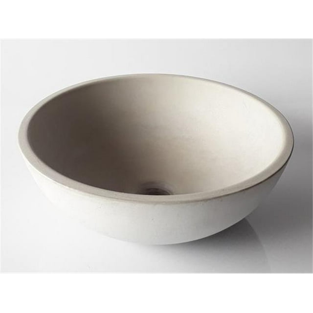 Eden Bath EB-N003LG 14 in. Small Concrete Round Vessel Sink - Light Gray