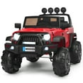 thumbnail image 1 of Costway Camion pour Enfants 12 V à Chevaucher, Voiture RC avec Lumières DEL, Coffre Musical, Rouge, 1 of 10