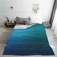 thumbnail image 5 of Fuzoiu Blue to turquoise Print Ultra-Soft Micro Fleece Blanket,All Seasons Flannel Throw, Lightweight Blanket for Bed, Sofa, Couch, Movie Night, Camping, and Travel-80"x60", 5 of 7