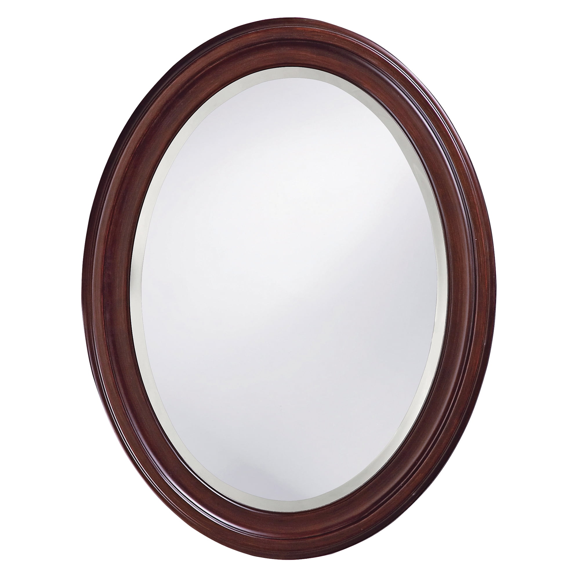 Tyler Dillon Oval Chocolate Brown Wood Framed George Wall Mirror
