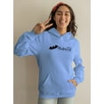 thumbnail image 2 of Funny Cute Halloween Bat Hoodie Juniors -Image by Shutterstock,  x-Large, 2 of 4