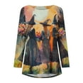 thumbnail image 5 of YUGYXL Women's Midsummer Witches T-Shirt Halloween Witch Party Shirts Long Tunics Tops to Wear with Leggings Green XXXL, 5 of 5