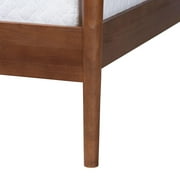 Baxton Studio Gianetta Japandi Platform Bed, Queen, Walnut Brown