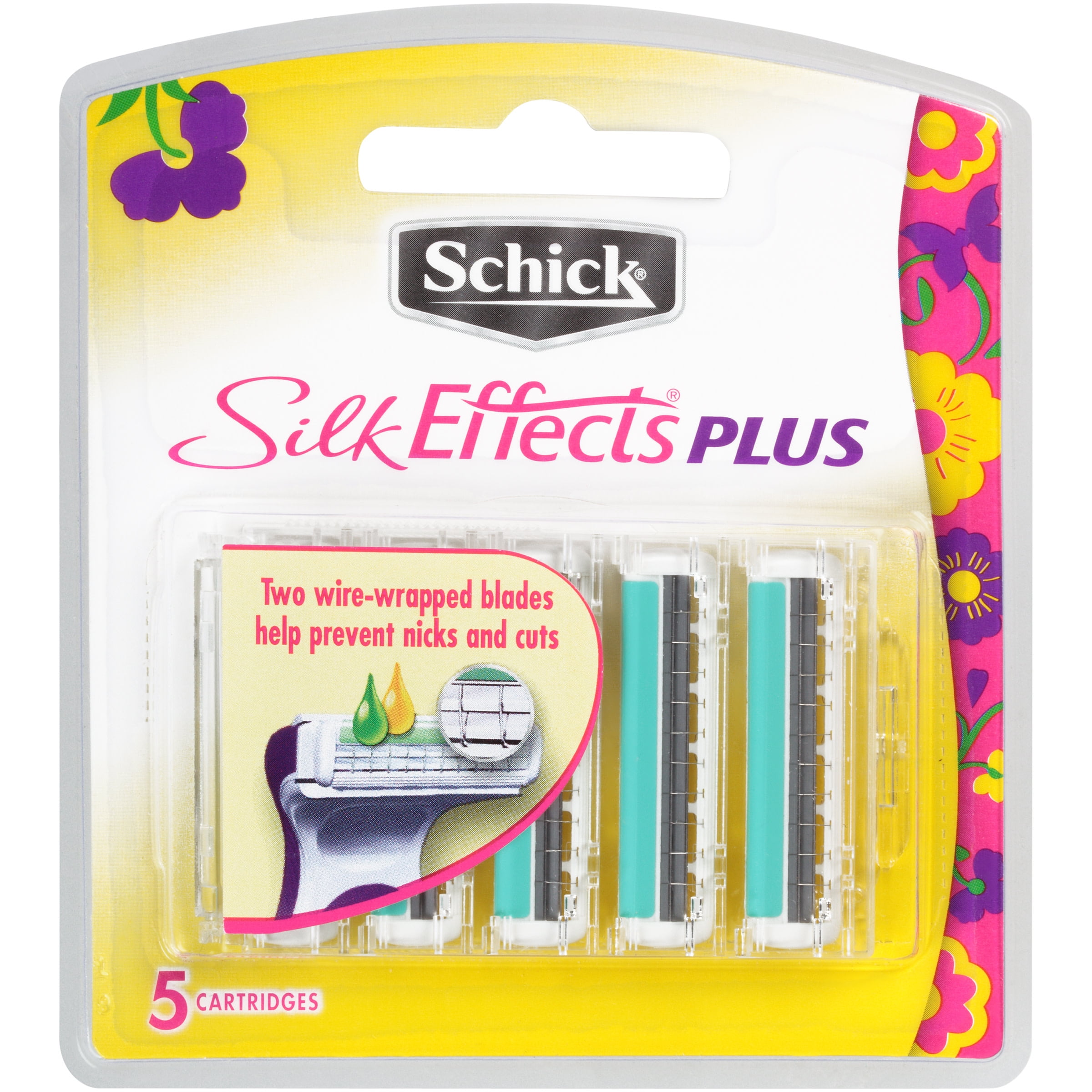Schick Silk Effects Plus Women's Razor Blade Refills, 5 Count