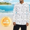 thumbnail image 5 of ZCFZJW Sun Shirts for Men Long Sleeve UPF 50+ Sun Protection Hoodies Casual Camo Outdoor UV Shirts Quick Drying Fishing Shirt White S, 5 of 8