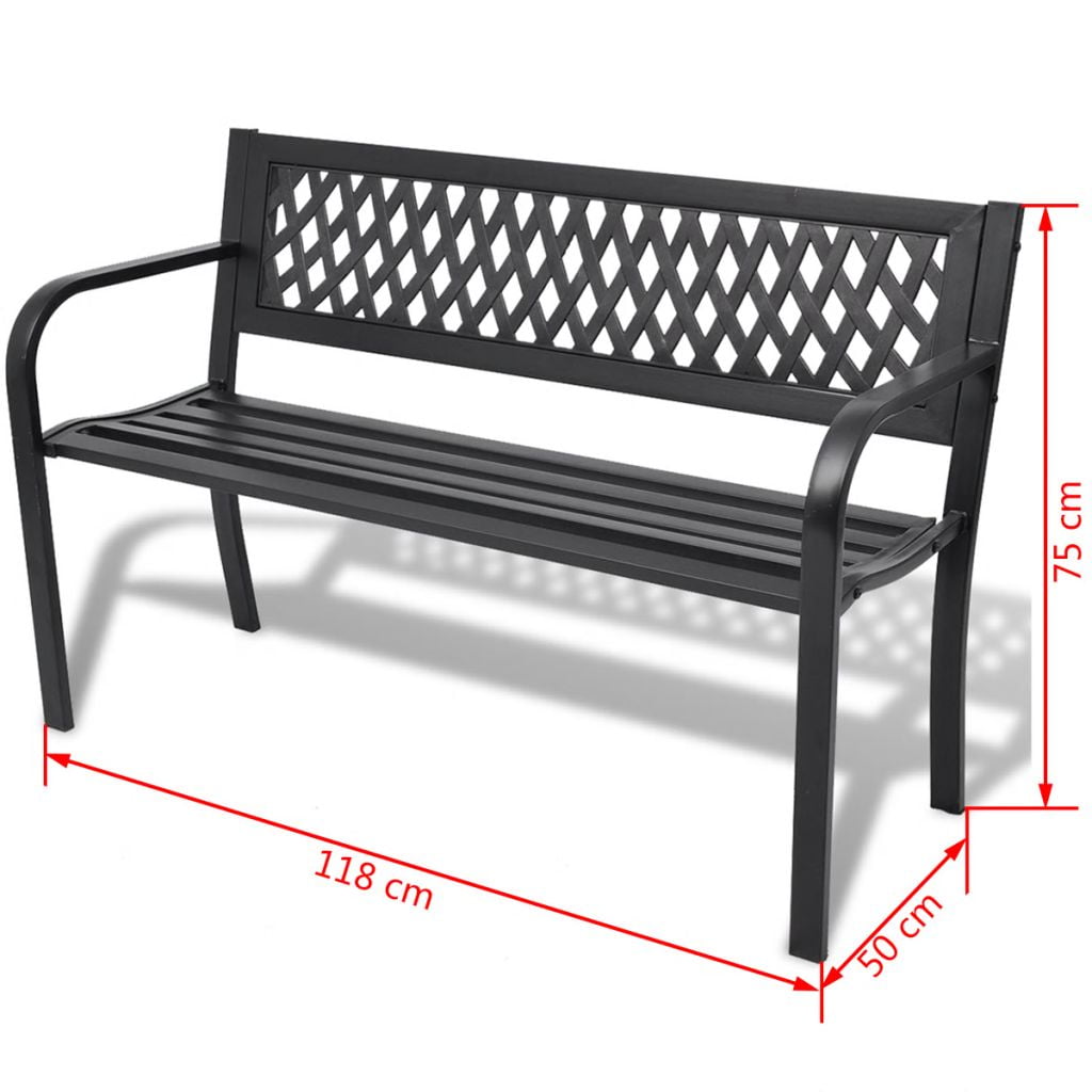 Lowestbest 46.5" Garden Bench, Aluminium Patio Yard Bench for Outdoor, Lawn, Balcony, Backyard Lowestbest 46.5" Garden Bench, Aluminium Patio Yard Bench for Outdoor, Lawn, Balcony, Backyard