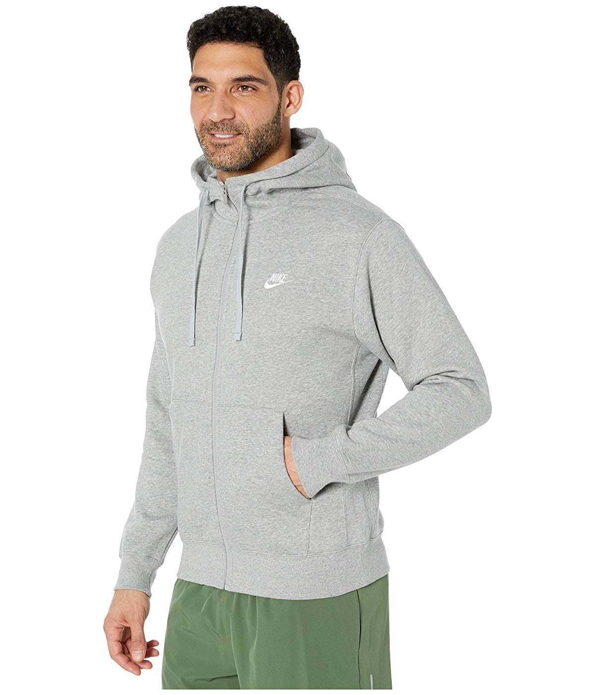Nike NSW Club Hoodie Full Zip Dark Grey 