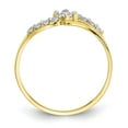 thumbnail image 2 of Solid 10k Yellow Gold CZ Cubic Zirconia Ring Band Size 6, 2 of 6