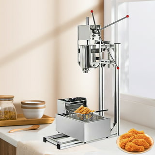 Techtongda 5L Vertical Manual Churrera Churros Spainish Donuts Machine with  Deep 6L Fryer 