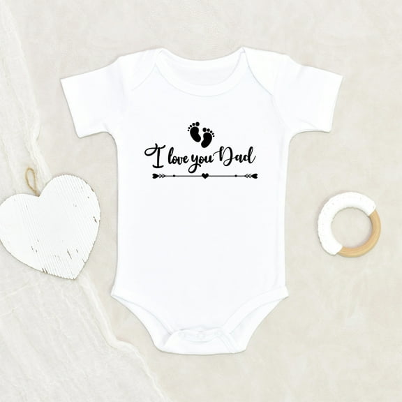 Newbabywishes - Sweet Loves Dad Baby foot Baby Clothes for Boys and Girls - Newborn Baby Clothes