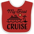 thumbnail image 3 of Inktastic My First Cruise with Cruise Ship and Palm Trees Boys or Girls Baby Bib, 3 of 4