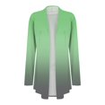 thumbnail image 4 of NIUREDLTD Women's Cardigan Long Sleeve Cardigan For Women Gradient Open Front Cardigan Lightweight Cardigans Cardigan Sweaters For Women Green 2XL, 4 of 5