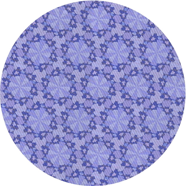 Ahgly Company Machine Washable Indoor Square Transitional Purple Mimosa Purple Area Rugs, 3' Square
