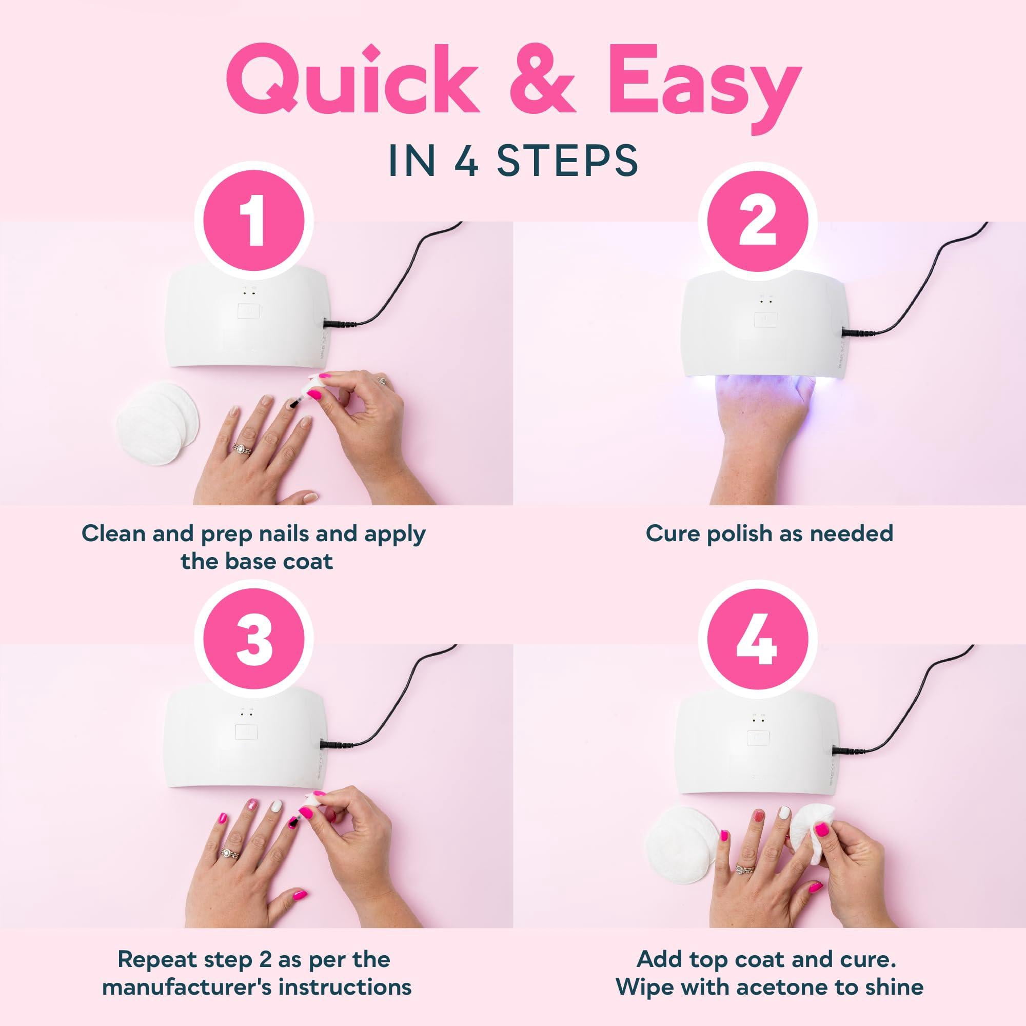Uv Led Lamp  Dryer For Gel Polish Light Nails With Sensor 2 Timers Sun9c Pink Gift Women