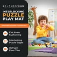 thumbnail image 2 of BalanceFrom 36-Pack 12”x12” Interlocking Puzzle Play Mat, 0.4” Thick, Multicolored, 2 of 11
