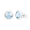 Aquamarine, variant on EARRING GRACE STUD BERMUDA BLUE
