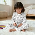 thumbnail image 5 of REDARER Kids Holiday Pajamas, Cute Cartoon Print Two-Piece Set, Cozy Long Sleeve Sleepwear for Christmas,Size:9-10 Years, 5 of 8