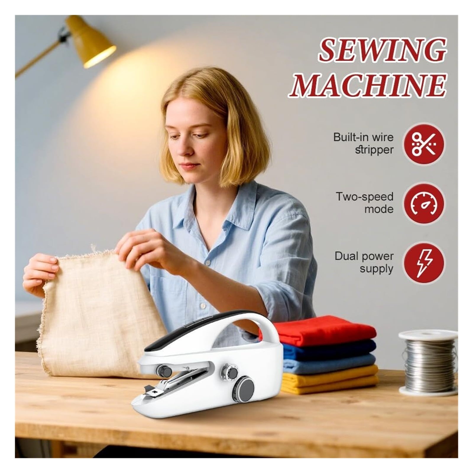Handheld Sewing Machine,Portable Electric Sewing Machines for Beginners with Complete