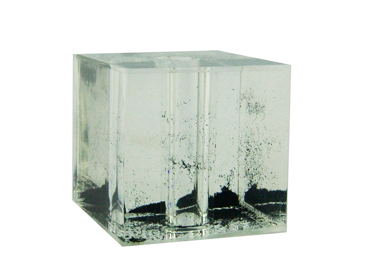 American Scientific Acrylic Cube Magnetic Snow Globe With Iron Filings & Fluid for sale online