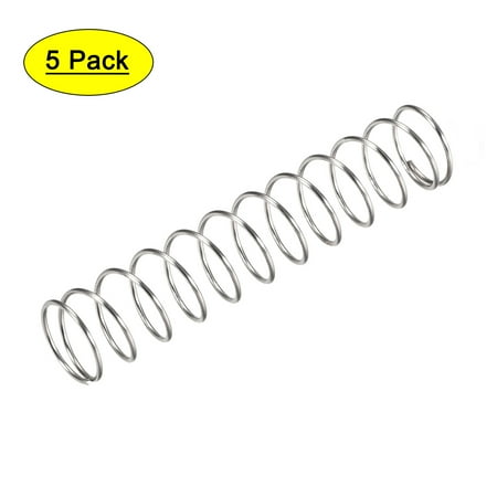 

15mm x 1mm x 70mm 304 Stainless Steel Compression Spring 35N Load Capacity 5Pcs