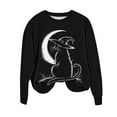 thumbnail image 2 of Censtreet Women's Halloween Figure Graphic Print Sweatshirt Round Neck Long Sleeve Contrast Color Graffiti Pullovers, 2 of 6