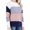 Pink, variant on Herrnalise Women's Knitted Crop Tops Fashion Long Sleeves Round Neck Color Matching Loose Tops Blouse Knitted Sweater Pullover Jumper Sweaters