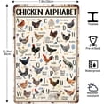 thumbnail image 3 of Chicken Alphabet Vintage Metal Poster Farm Sign Decor-Retro Aluminum Metal Tin Sign for Home Wall Decor, Kitchen Farmhouse Country Farm Barn, Chicken Coop Outdoor Wall Signs Gift,12''x 8'', 3 of 5